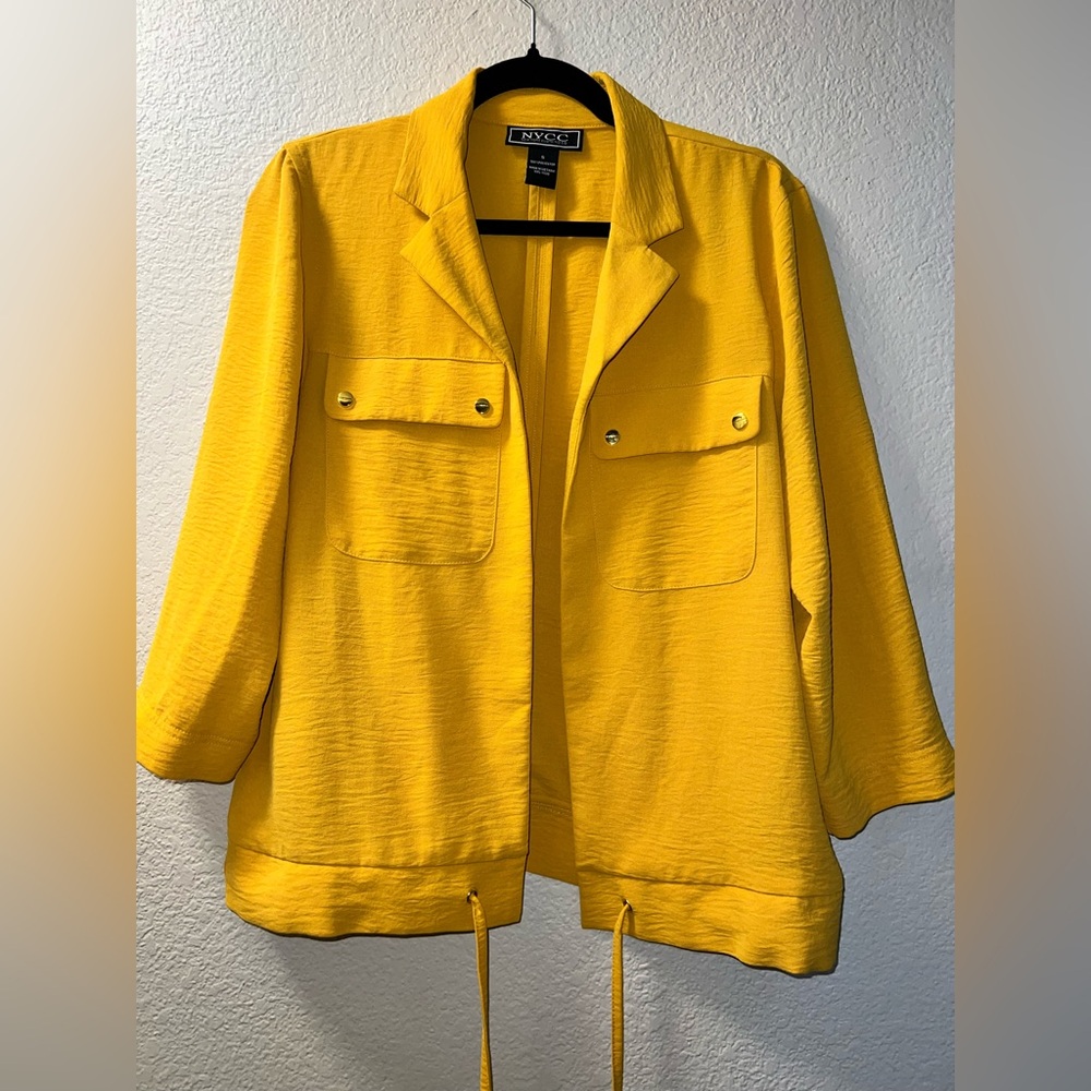 NYC Yellow Blazer Lightweight Cotton Blend